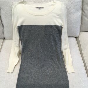 GAP Gray and Cream Sweater Dress/Tunic, Size XS